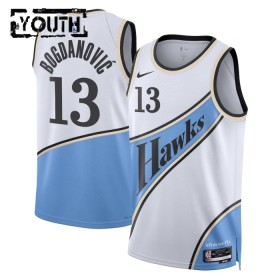 Camiseta Niños NBA Atlanta Hawks bogdan Bogdanovic 2024-25 Nike City Edition Blanco Swingman